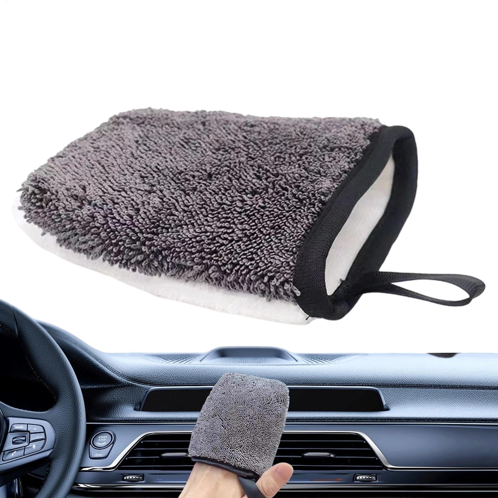 Car Detailing Brush - Gant de lavage en microfibre double