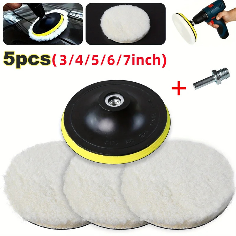 Car Wax Polishing Pad - Kit de polissage de voiture, 5