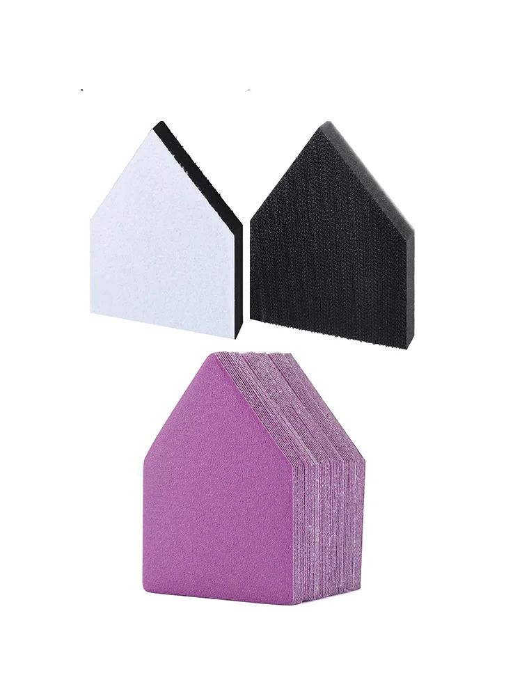 Car Wax Polishing Pad - Kit de papier abrasif triangulaire 65x92mm,