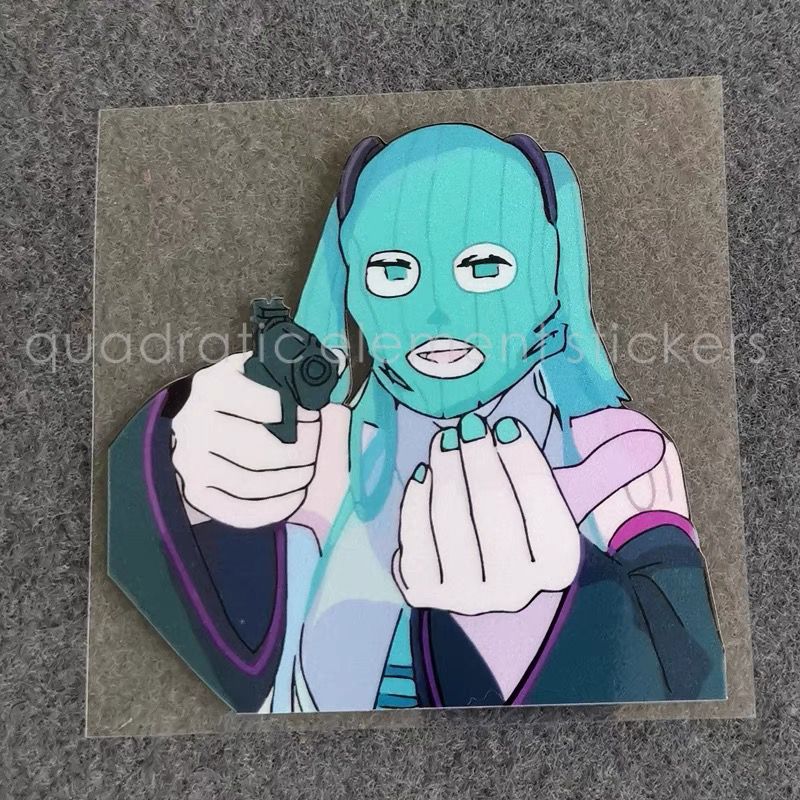Car Accessories Girl - Autocollant Moto Miku Étanche pour Véhicule