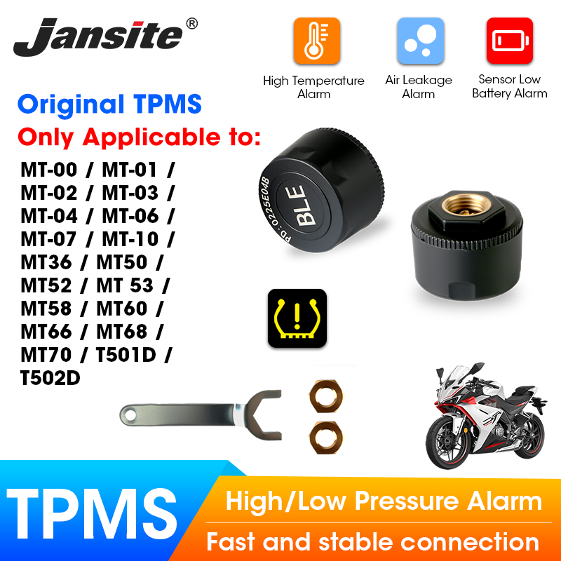 Tire Pressure Monitor - Jansite Moto TPMS conçu pour le