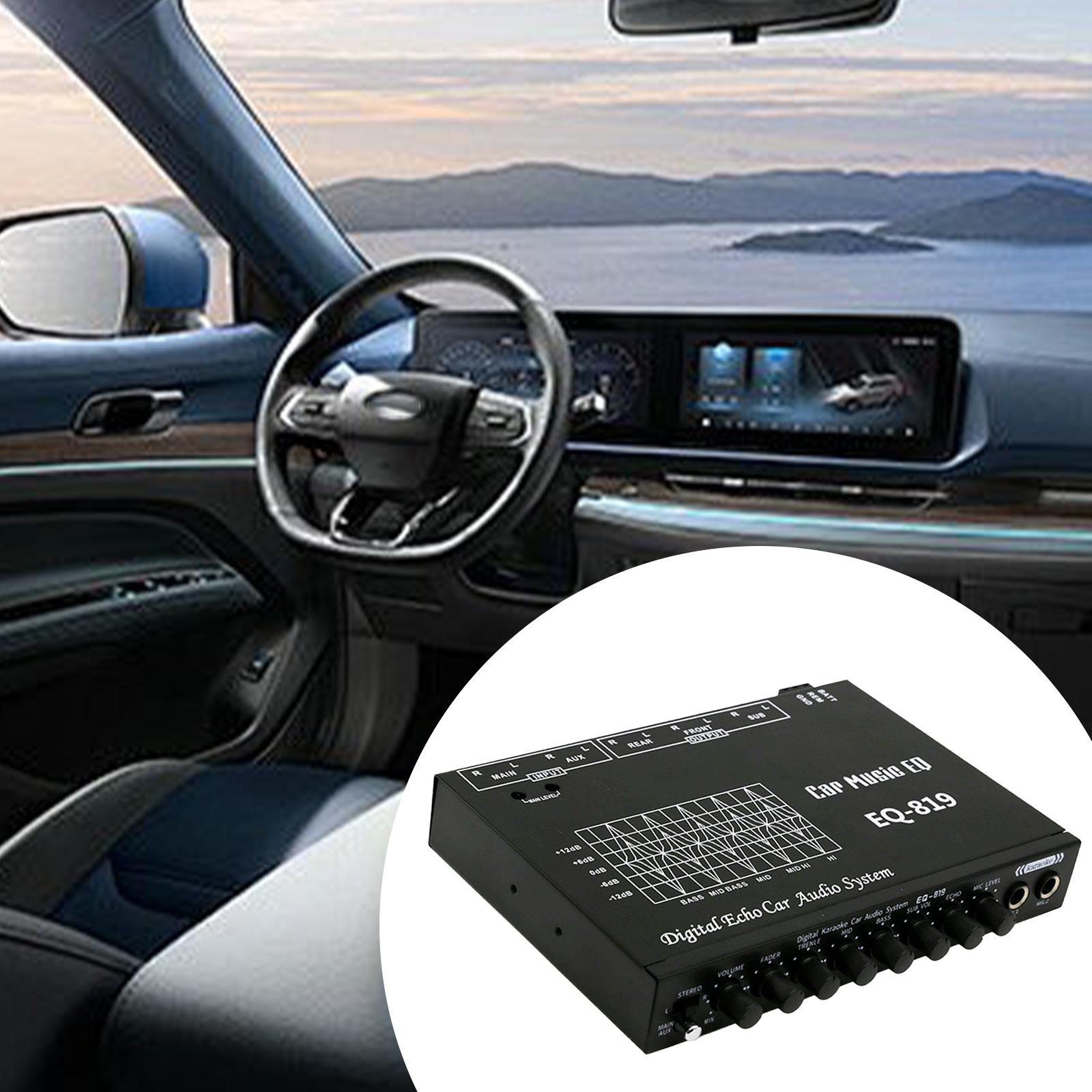 Car Accessories Sound System - Égaliseur audio de voiture noir, accessoire