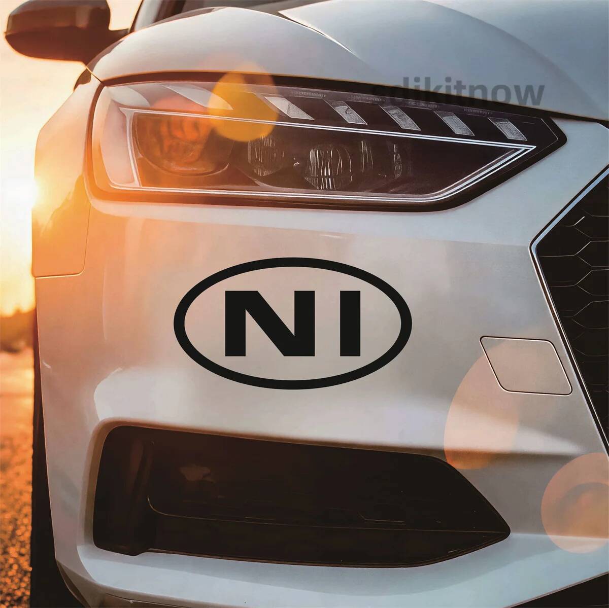 Car Accessories Ireland - Autocollant de voiture ovale avec lettres