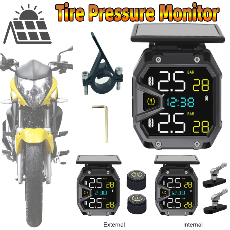 Tire Pressure Monitor - Moto TPMS énergie solaire vélo moniteur