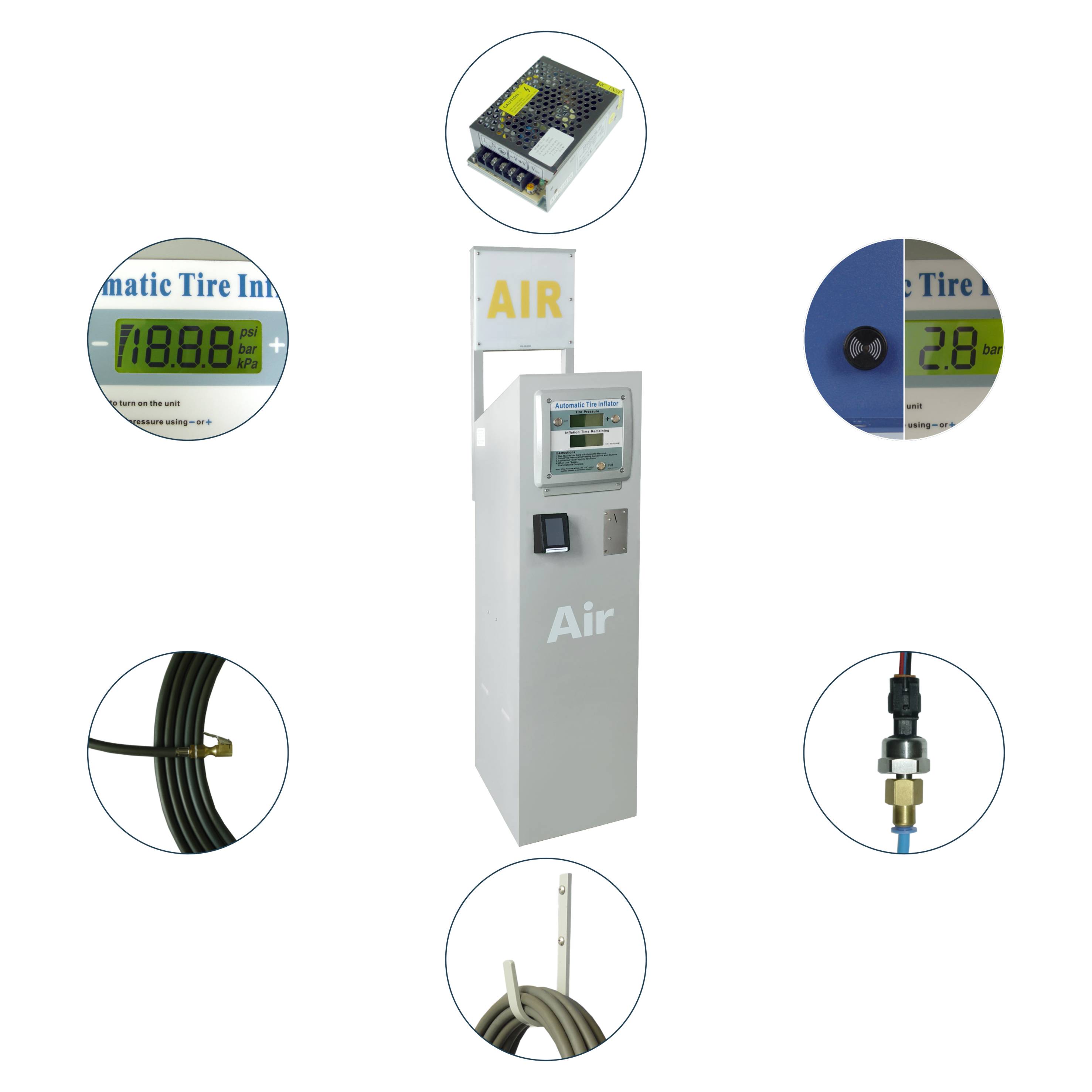 Gonfleur de pneus à double cyl - Tire Pressure Monitor avis et prix