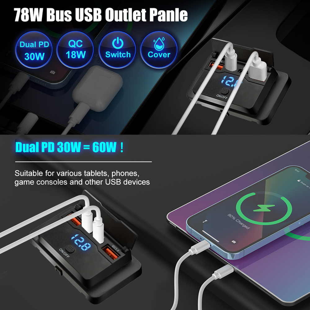 Chargeur Rapide USB Type C ave - Car Accessories Thailand avis et prix