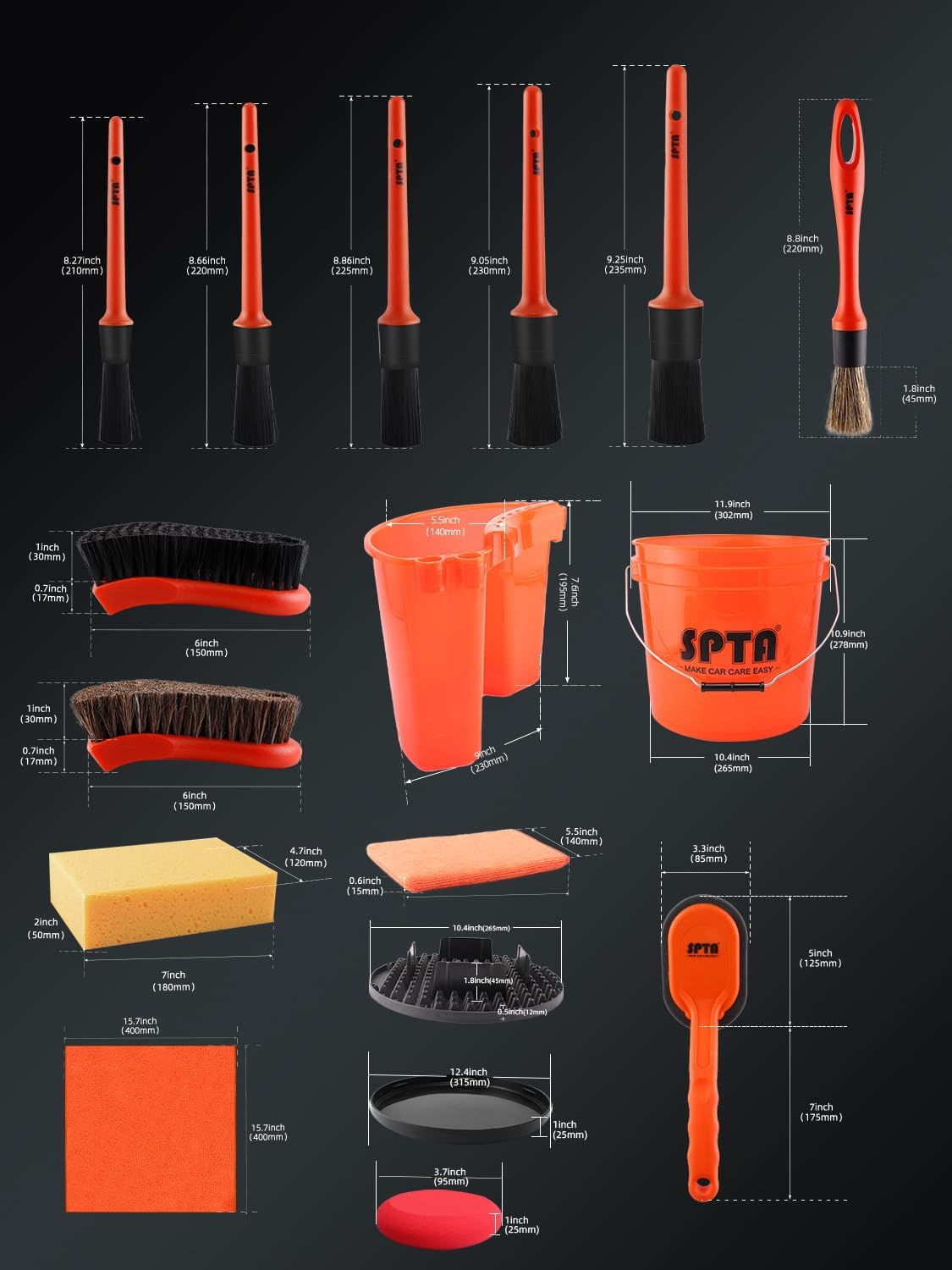 SPTA Ensemble de lavage de voi - Car Detailing Brush avis et prix