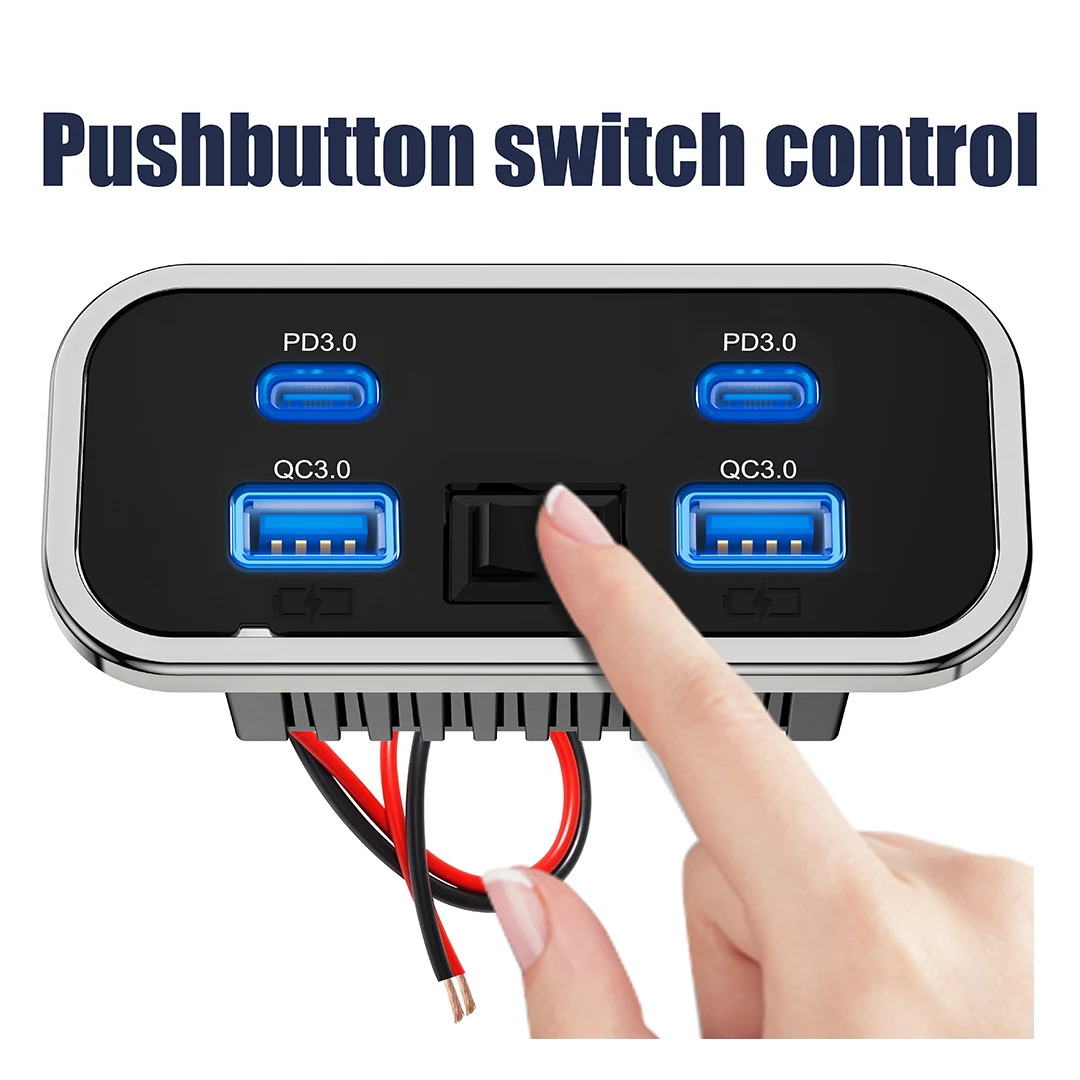 12V-24V 4 Ports double USB PD3 - Car Accessories Thailand avis et prix